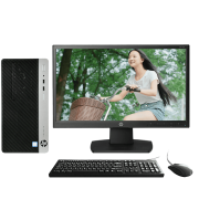 惠普HP ProDesk 400 G5 SFF G5400/4G/500G/NOCD/无系统/21.5寸显示器 银色